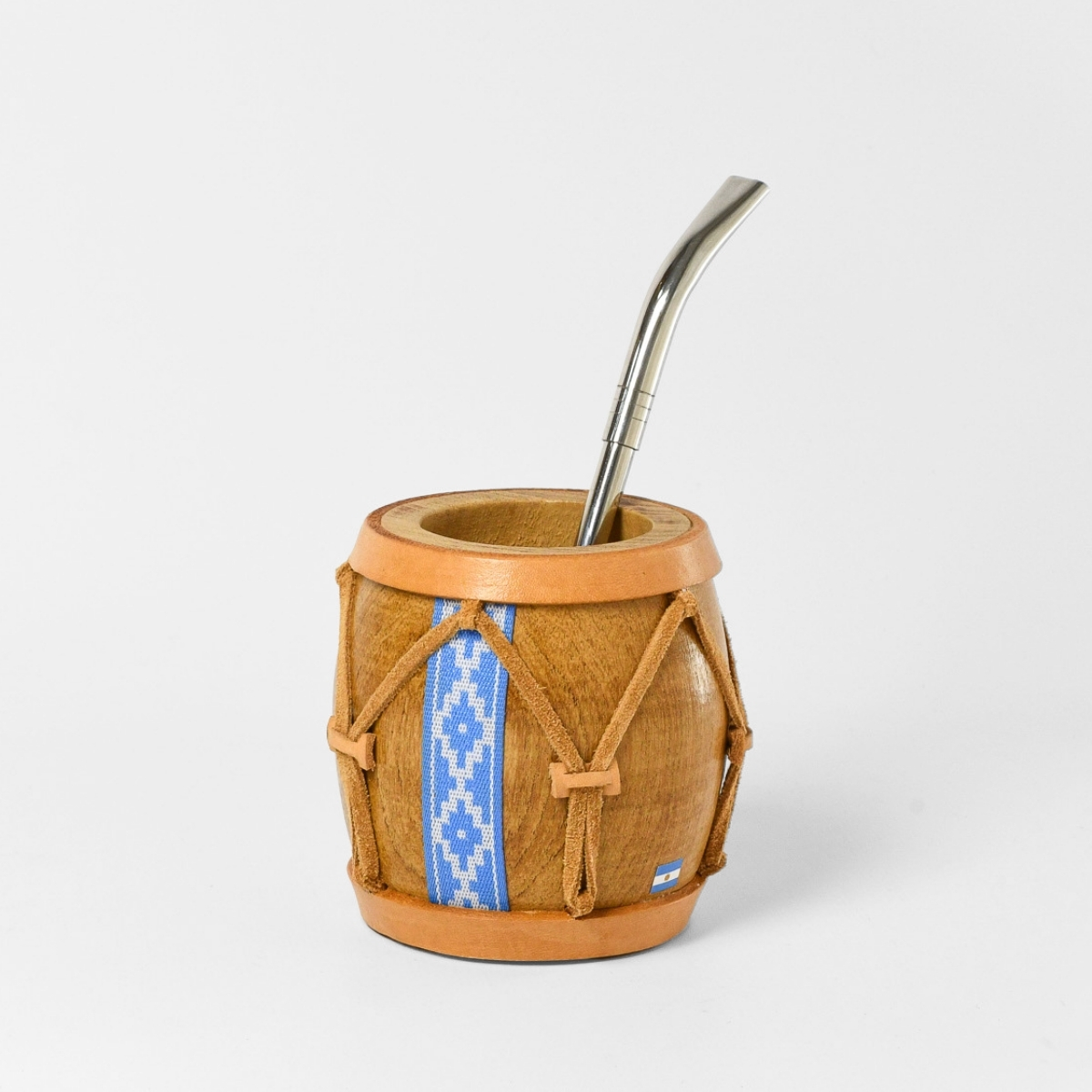 COMBO ARGENTINA DE ALGARROBO: mate + bombilla + yerbera + Grabado gratis - Imagen 2